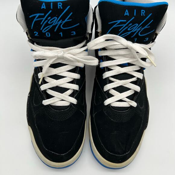 Nike Air Flight '13 Mid Mens Size 12‎ "Black Photo Blue" Sneakers 579961-001 - Picture 3 of 8